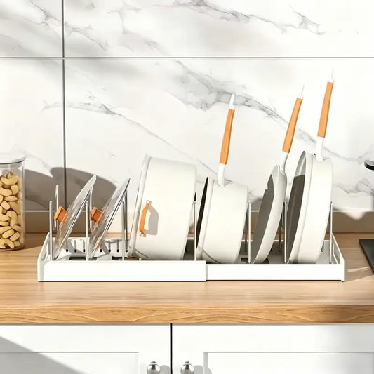 Expandable Pot And Pan Storage Rack
