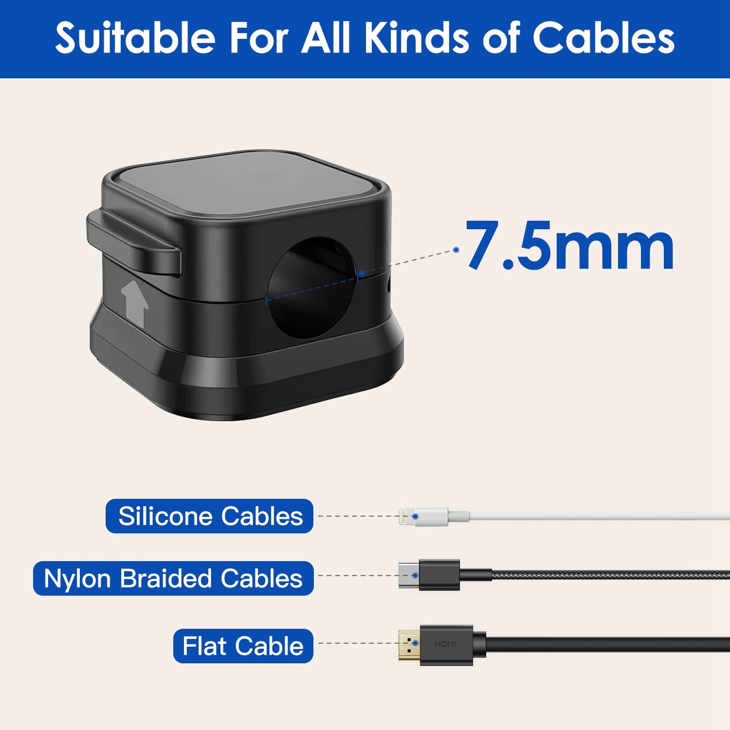 Cable Organizer Clips (6-Pack)