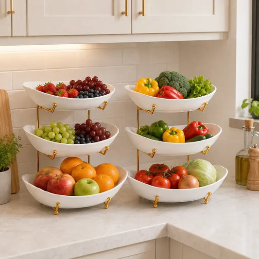 3 Tier Ceramic Fruit Organizer