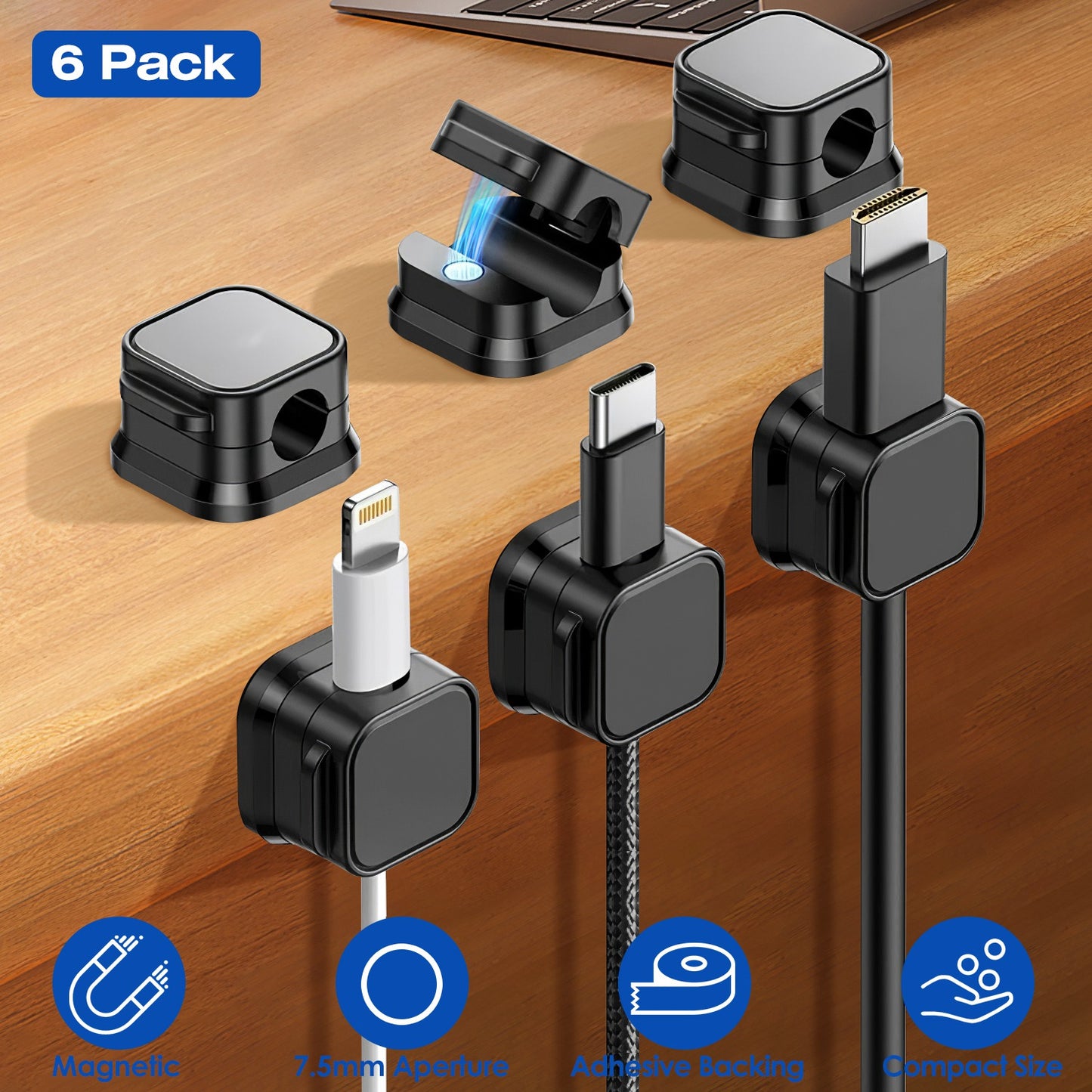 Cable Organizer Clips (6-Pack)